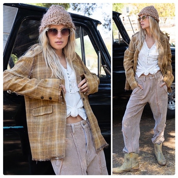 **ON BACK ORDER UNTIL FURTHER NOTICE** POL Grunge Meets Retro Plaid Jacket - Picture 12 of 17